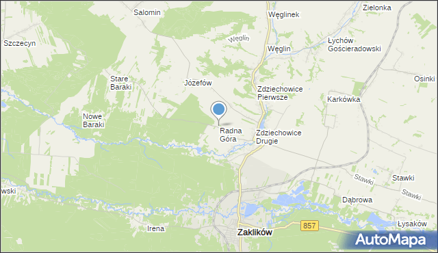 mapa Radna Góra, Radna Góra na mapie Targeo